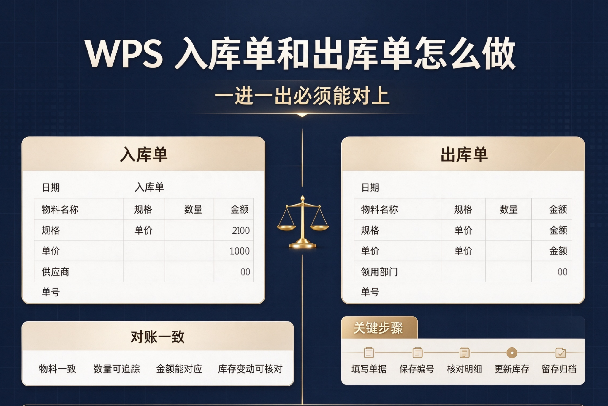  WPS 入库单和出库单怎么做：一进一出必须能对上