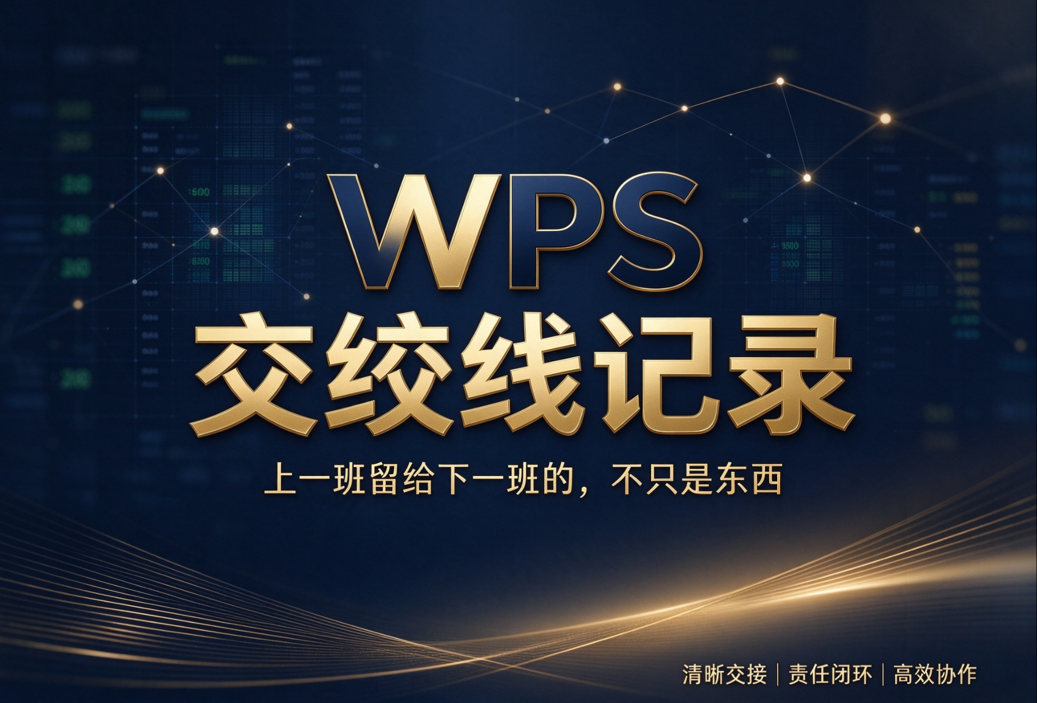 WPS 交接班记录怎么做：上一班留给下一班的，不只是东西